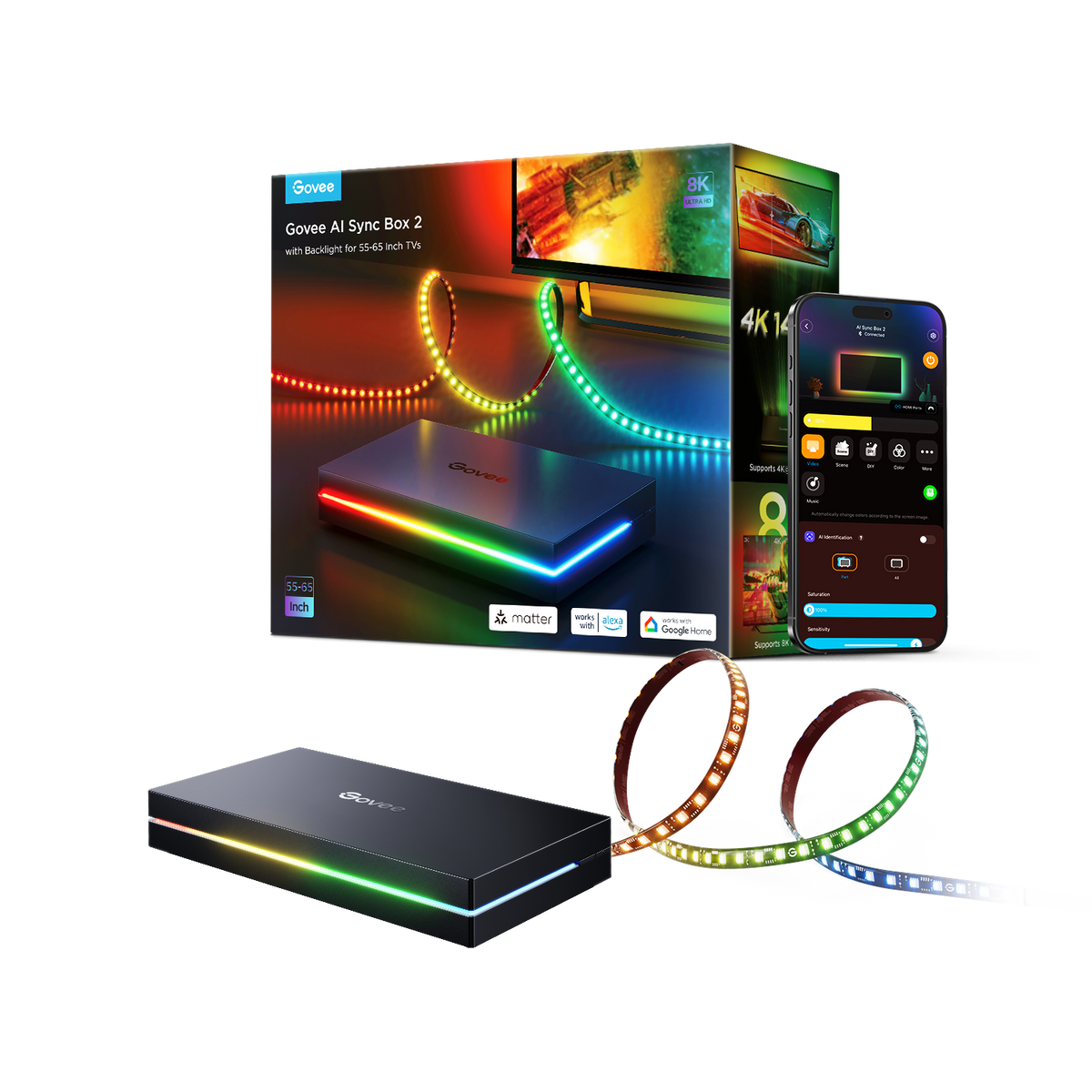 Govee AI Sync Box 2 with RGB lighting