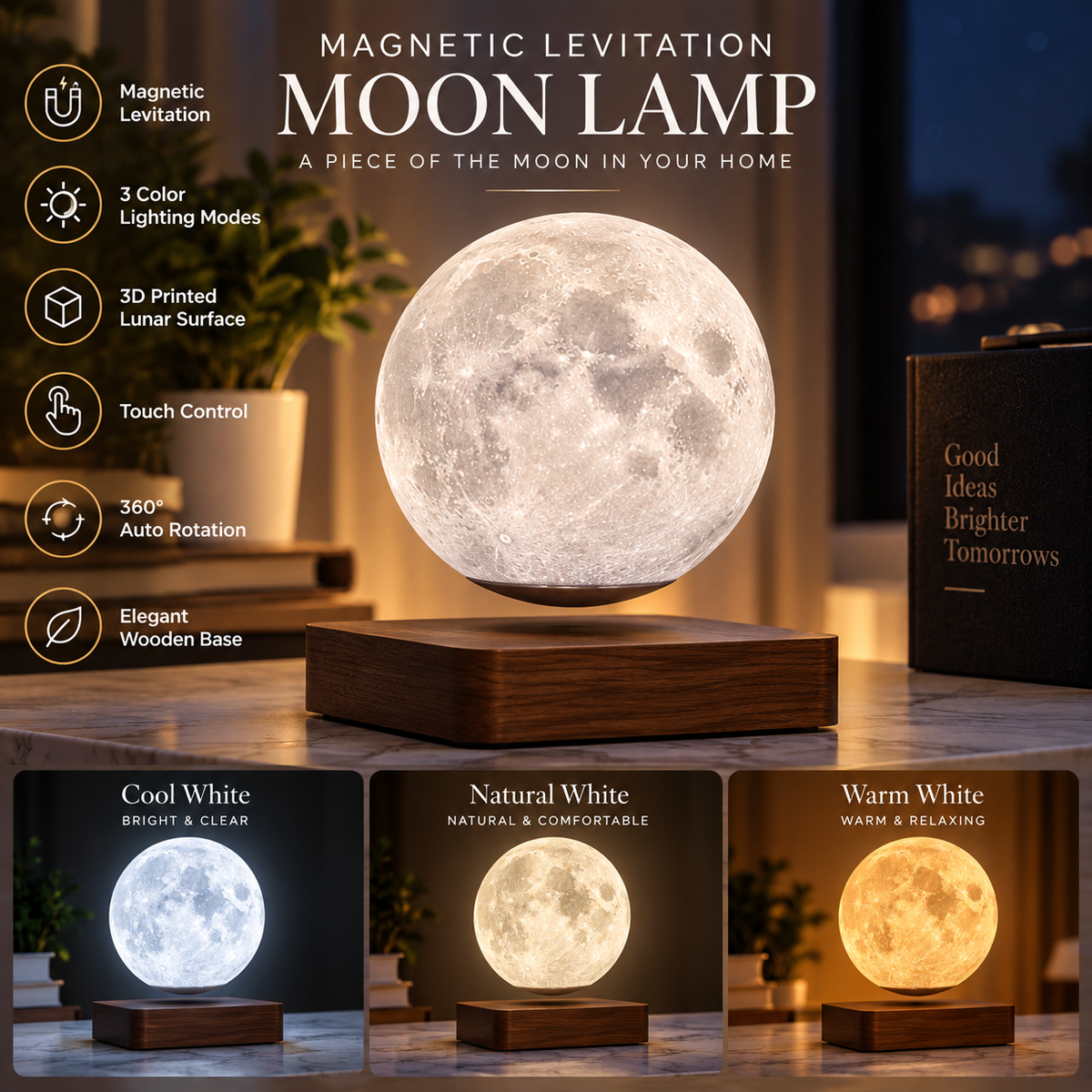 Levitating Moon Lamp