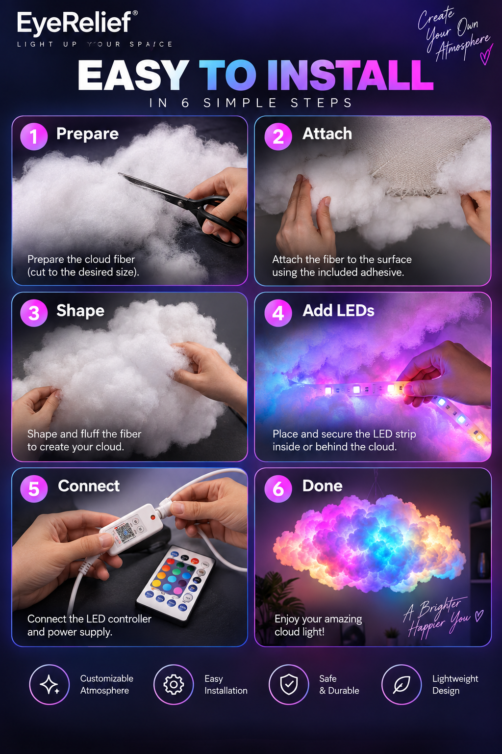 DIY RGBIC Cloud Light