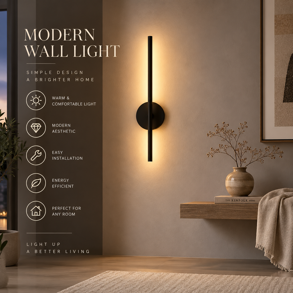 Magnetic Rechargeable 50 LED Wall Lamp — Black & Gold