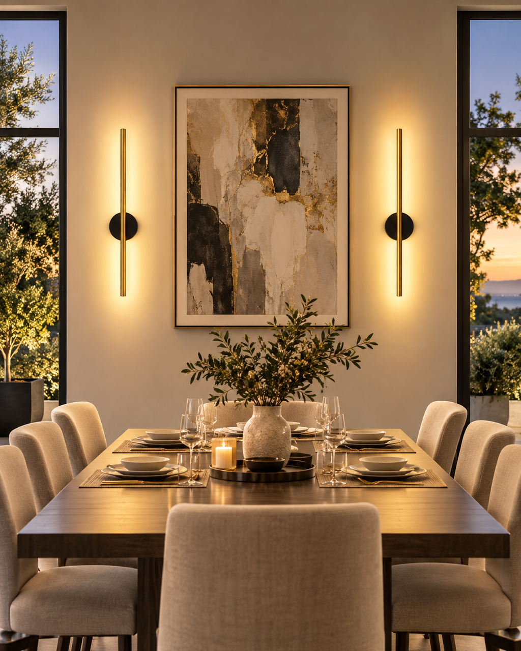 Magnetic Rechargeable 50 LED Wall Lamp — Black & Gold