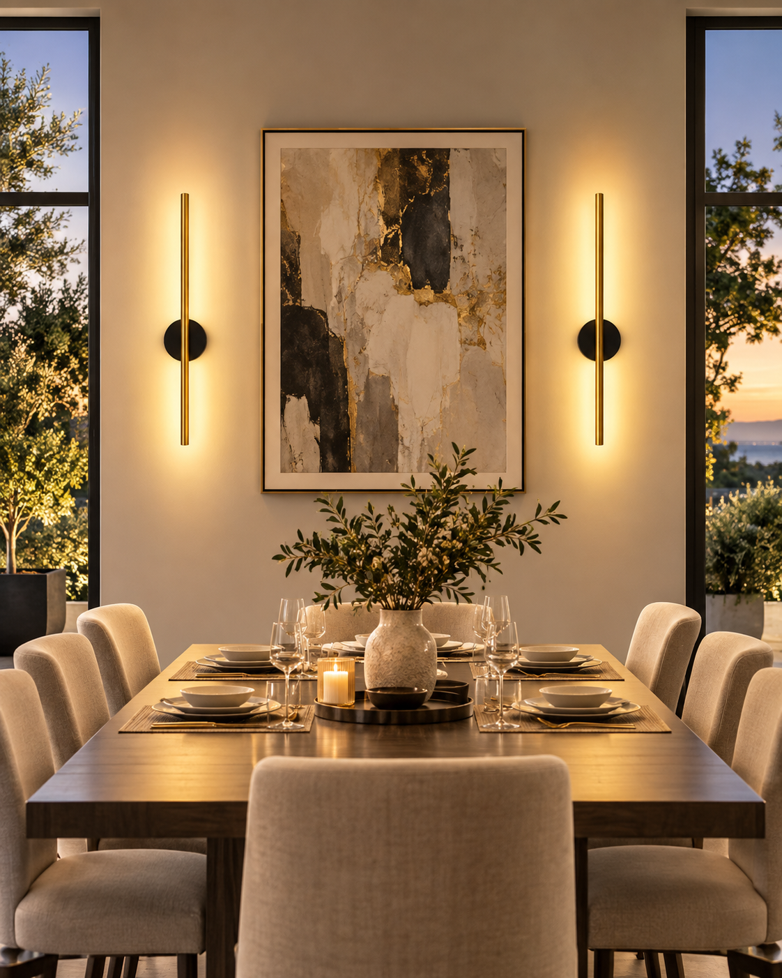 Magnetic Rechargeable 50 LED Wall Lamp — Black & Gold