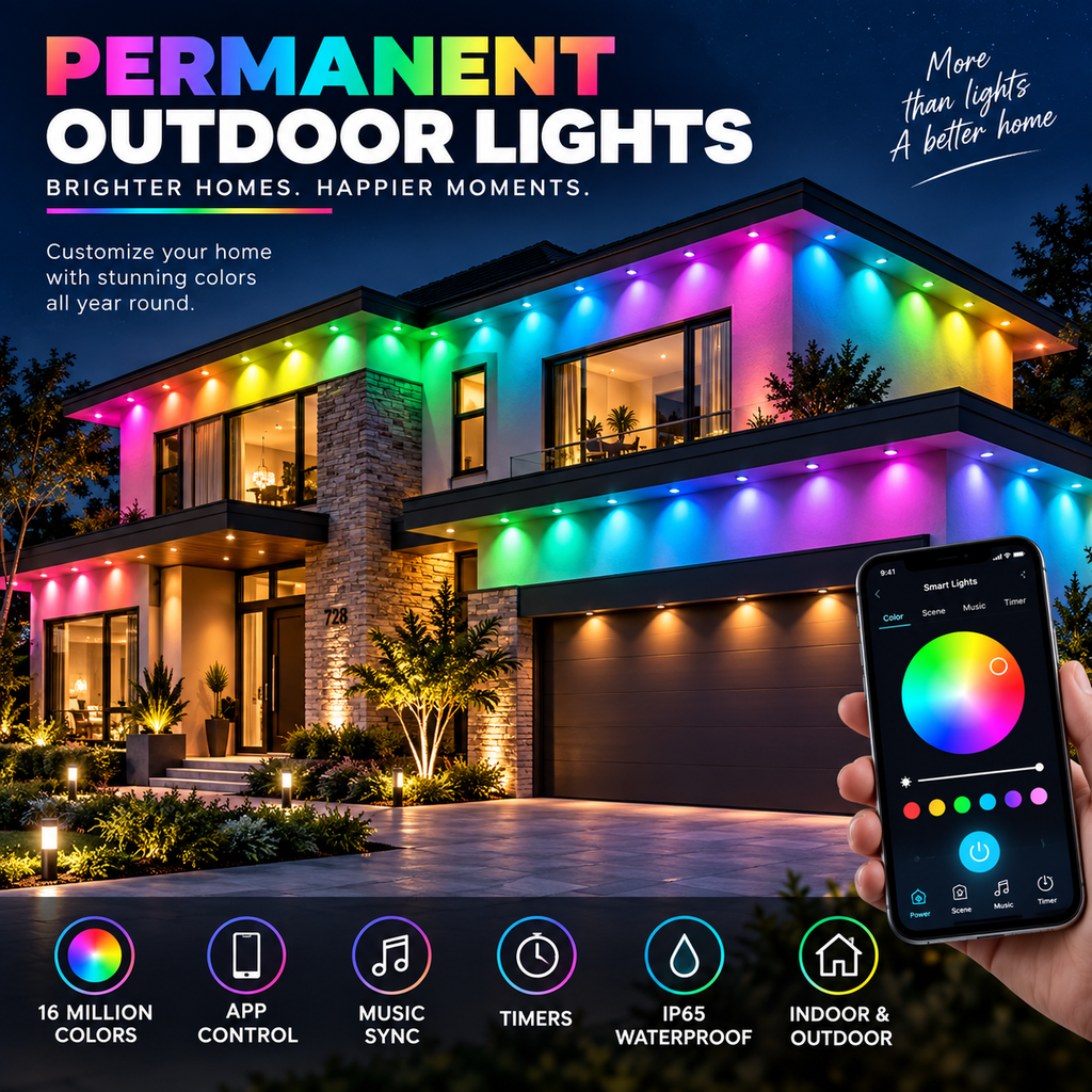MIMIRGB Permanent Outdoor Eaves Lights