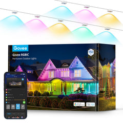 Permanent RGBIC outdoor house lighting