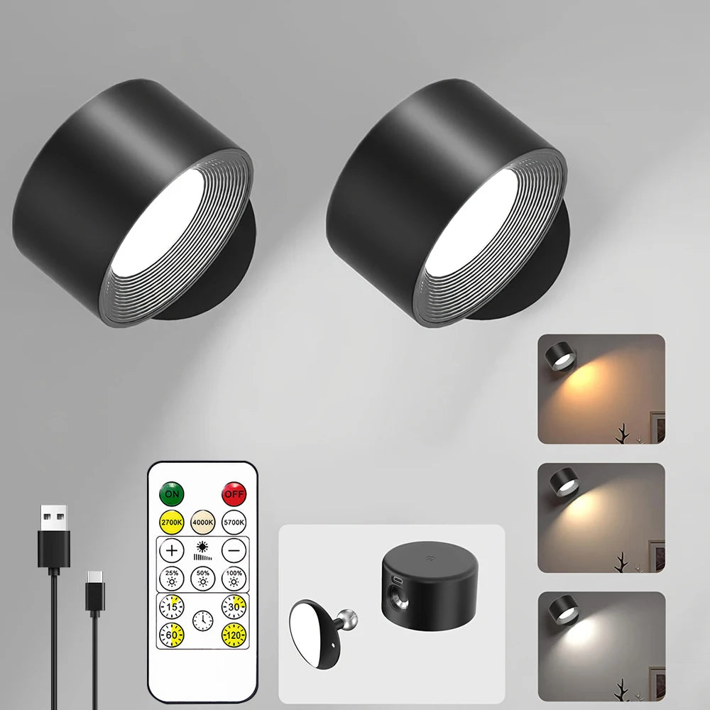 Rechargeable Magnetic Wall Light with Remote