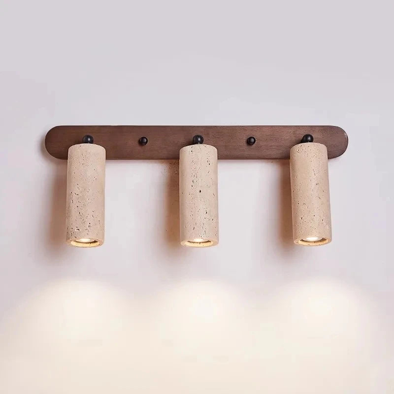 Vanity Mirror Light Rotatable Adjusting Wabi Sabi Natural Stone Wall Lamp Anti-Corrosion Rust-Proof Scone for Vanity Bathroom De