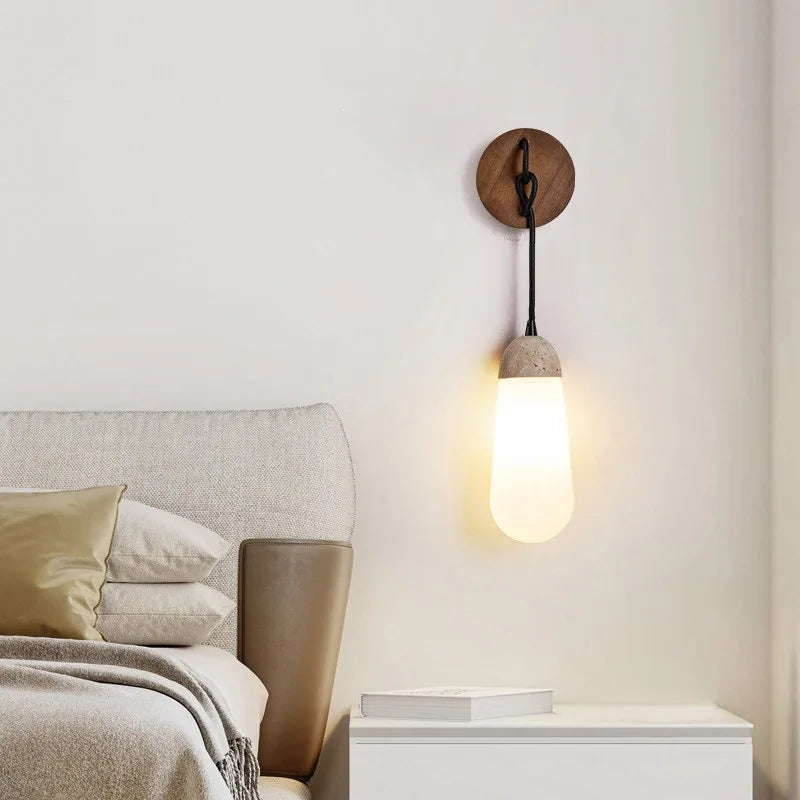 Simple Chinese style wall lamp, retro corridor, living room, bedroom wall lamp