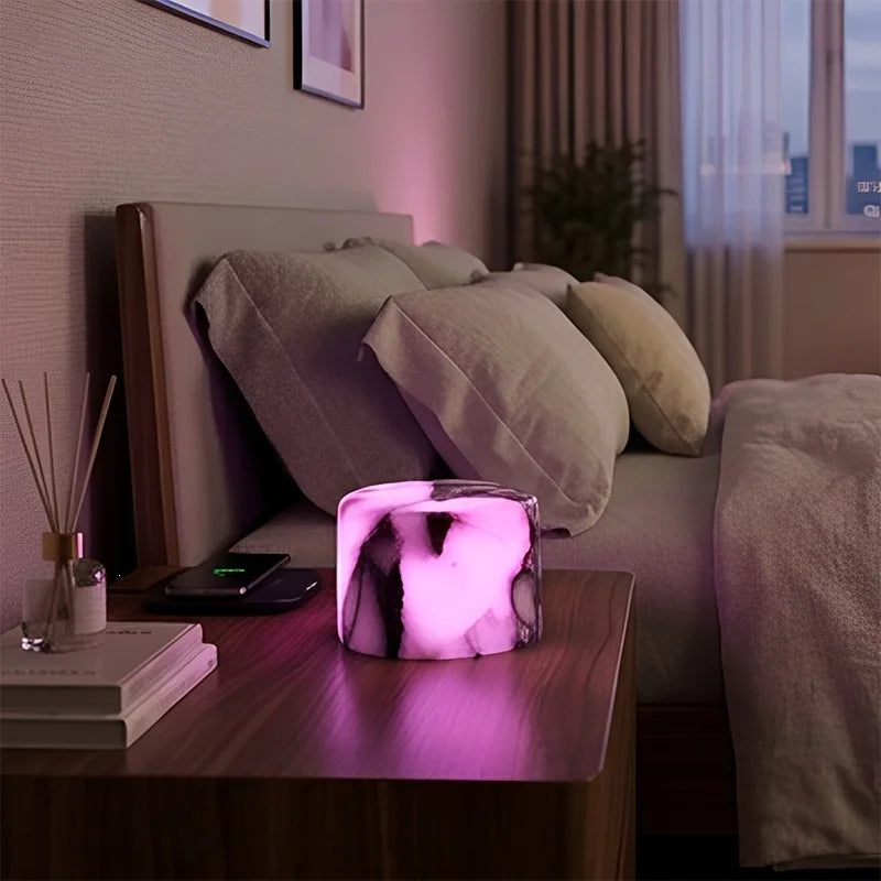 Natural Marble Wireless Charging Lamp