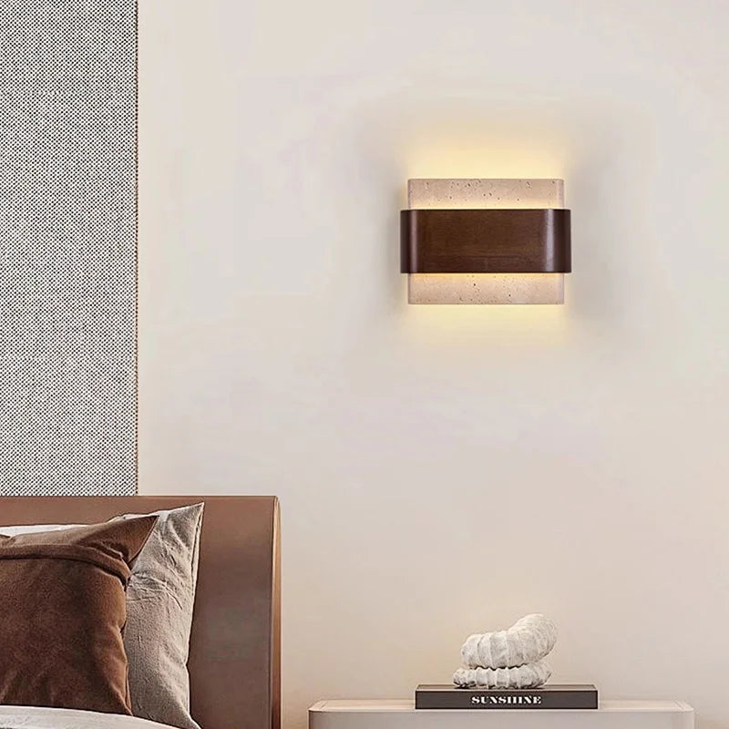 Up down glowing antique bedroom bedside Wabi Sabi style living room corridor staircase retro Song Dynasty aesthetic wall light