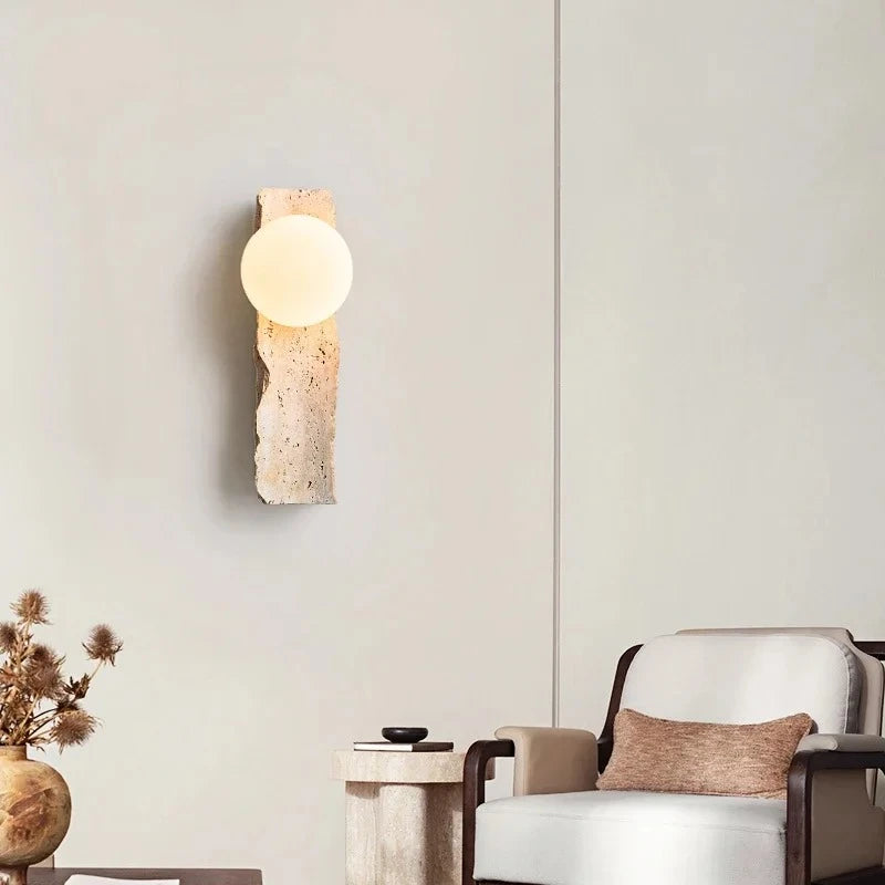 Rinako™ — Long Cave Stone Wall Sconce