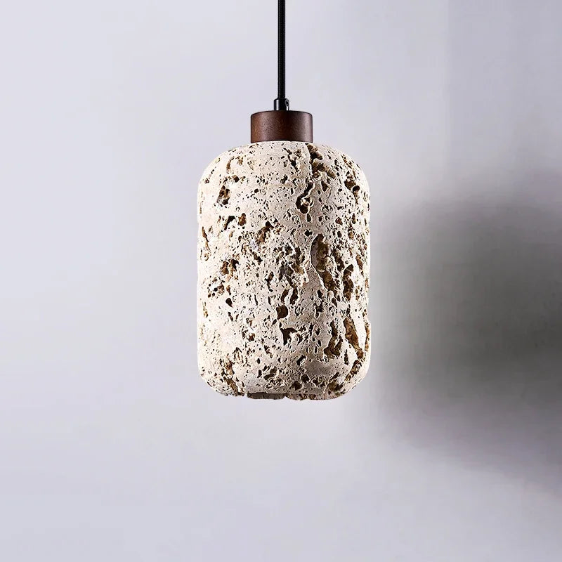 Modern Travertine Wall Lamp Natural Stone Pendant Lights Bedside LED Wall Sconces Indoor Decor Lighting Bedroom Living Room E27
