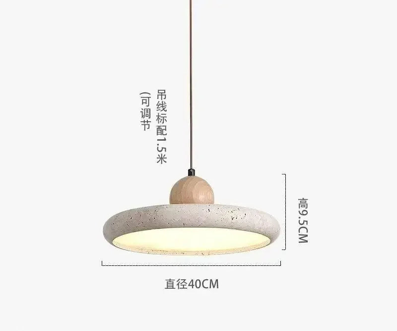 Modern Natural Stone LED Pendant Light Nordic Retro Travertine Chandelier for Dining Room Beside Home Decor Light Fixtures