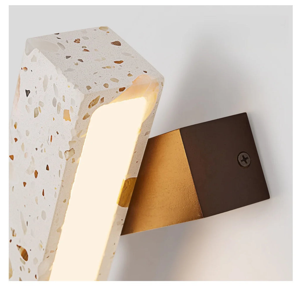 Modern  LED Transparent Stone Wall Lamp Rotatable Japanese Retro Style Bedroom Background Light for Homestay Creative Ang
