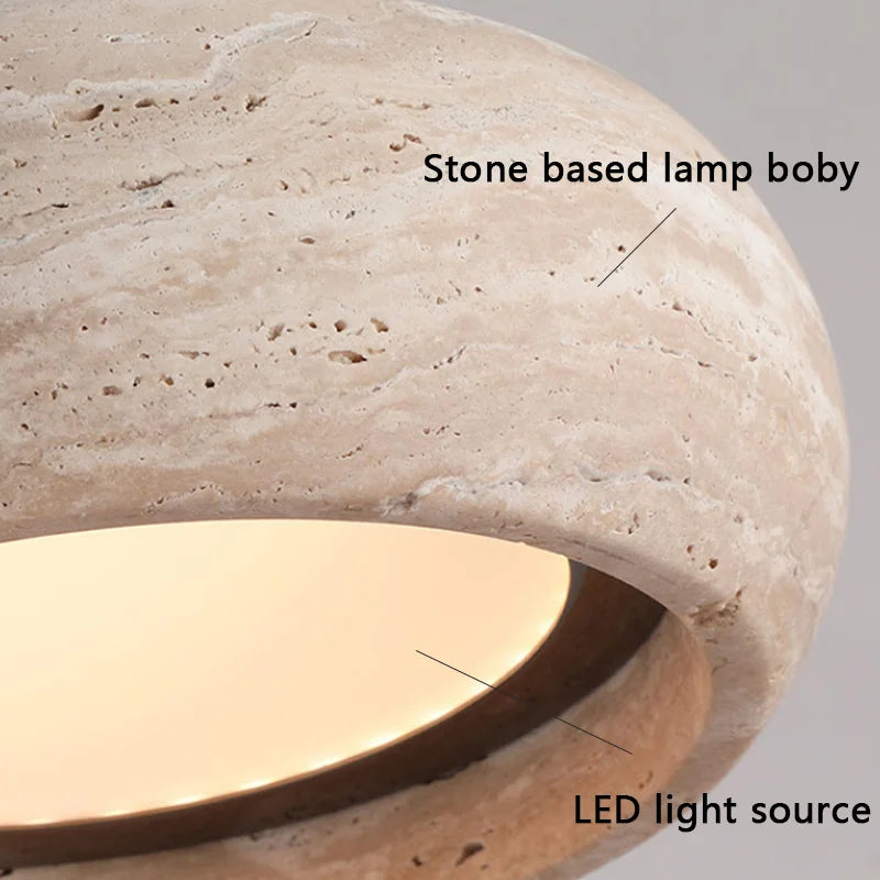 Modern Travertine LED Pendant Light