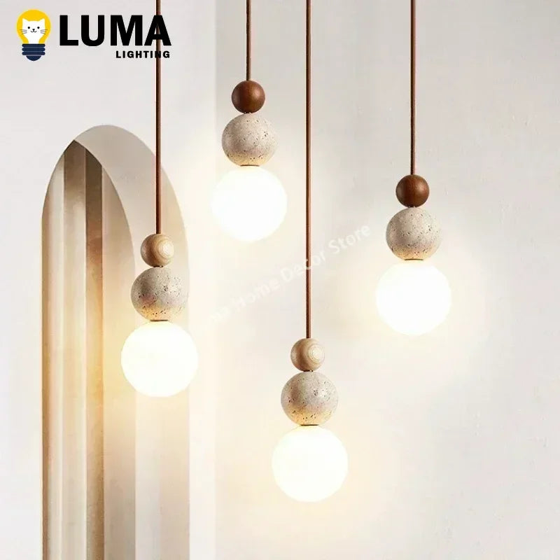 Luma Travertine Pendant Light