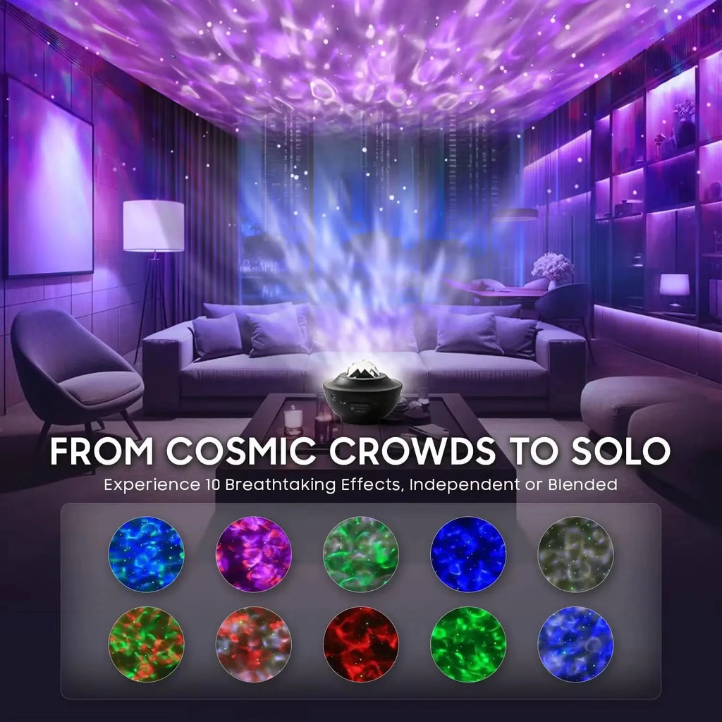 Starry Sky Galaxy Projector with Bluetooth Speaker