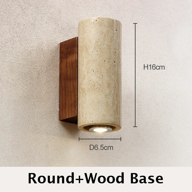 Wabi-Sabi Yellow Marble Wall Sconce