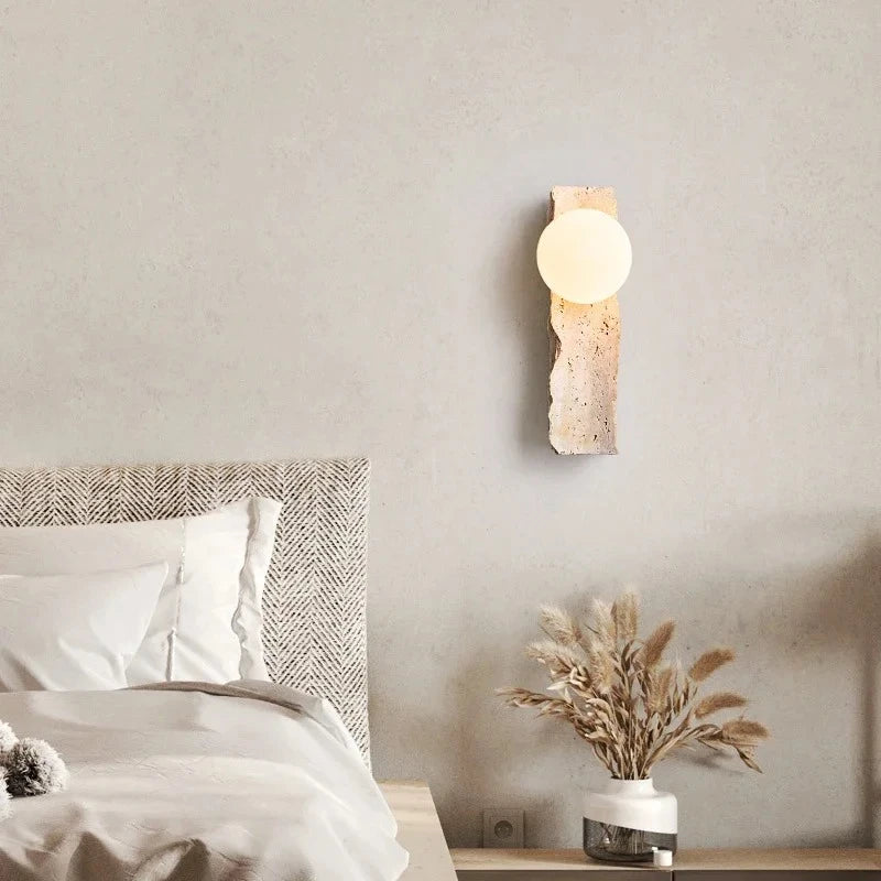 Rinako™ — Long Cave Stone Wall Sconce