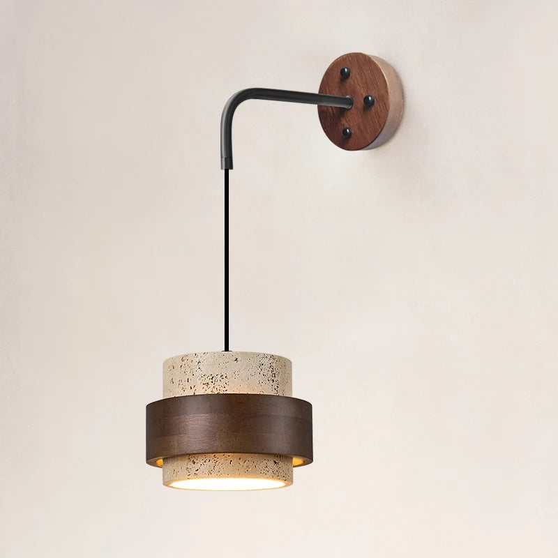 Nordic Minimalist Wabi Sabi Yellow Travertine Chandelier B&B Restaurant Bar Pendant Lights Home Dining Room Bedside Wall Light
