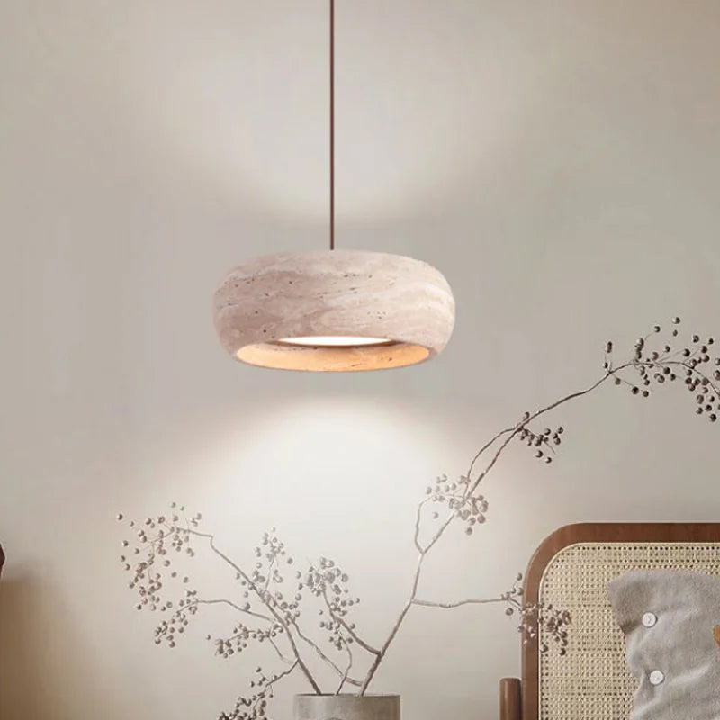 Modern Travertine LED Pendant Light