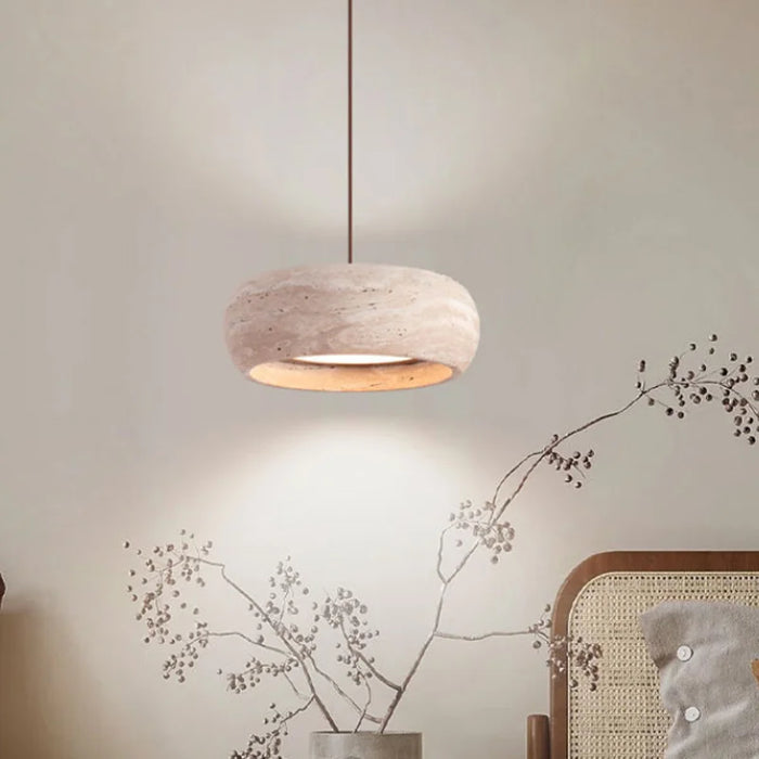 Modern Travertine LED Pendant Light — EyeRelief