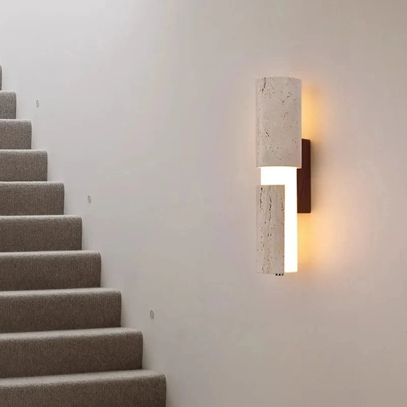 Aster™ — Travertine LED Wall Sconce