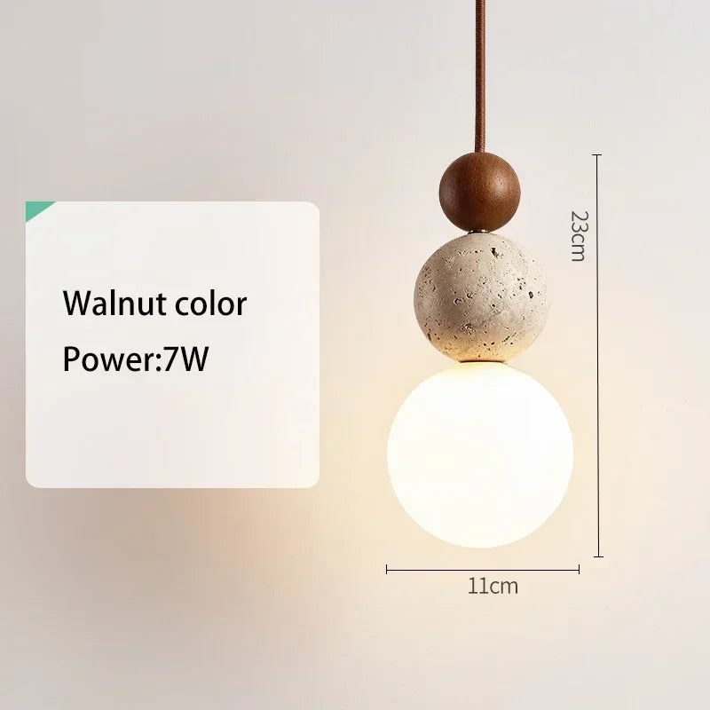 Luma Travertine Pendant Light