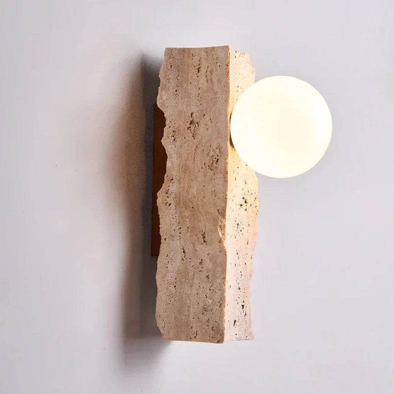 Rinako™ — Long Cave Stone Wall Sconce