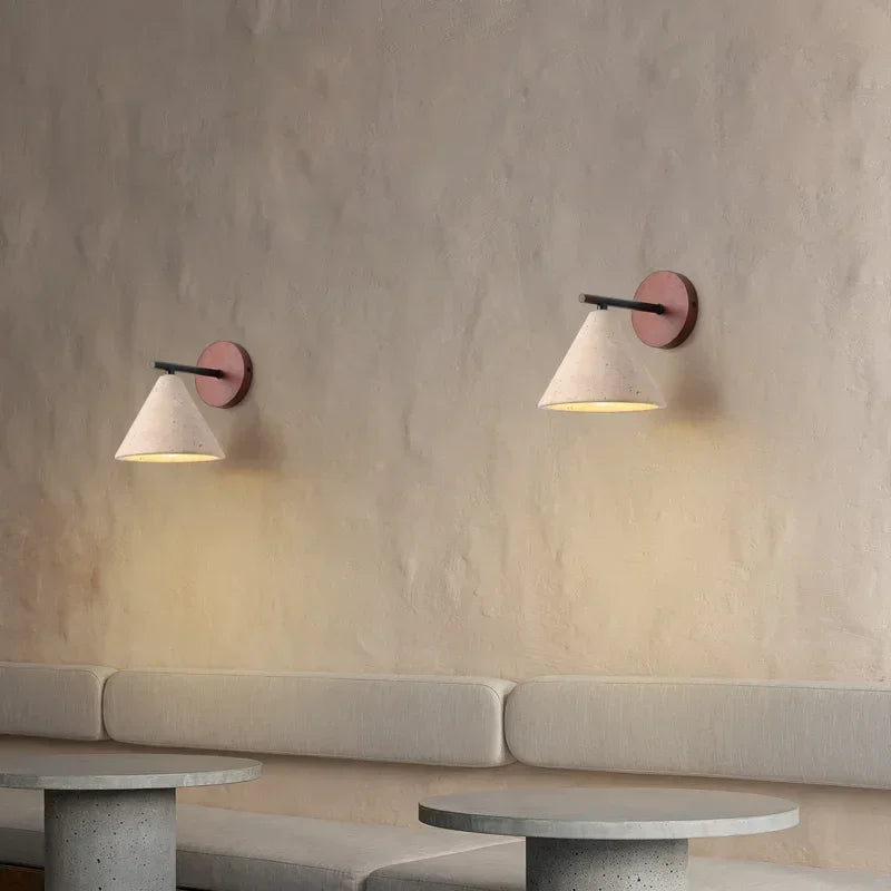Lina™ — Travertine Stone Wall Sconce