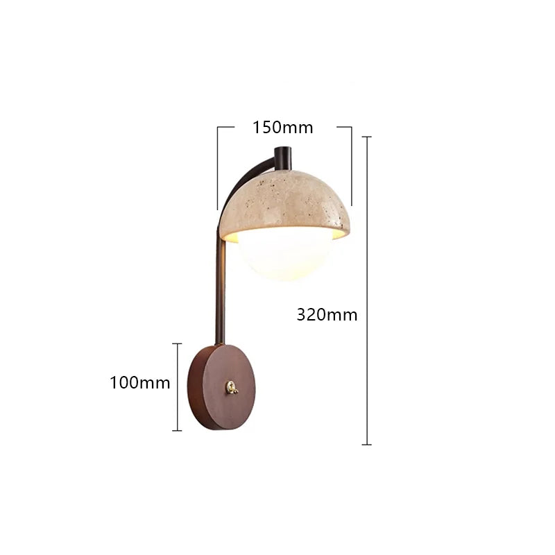 Medieval Japanese Wabi Sabi style bedroom bedside wall lamp living room hallway retro homestay wiring rechargeable lamp fixture