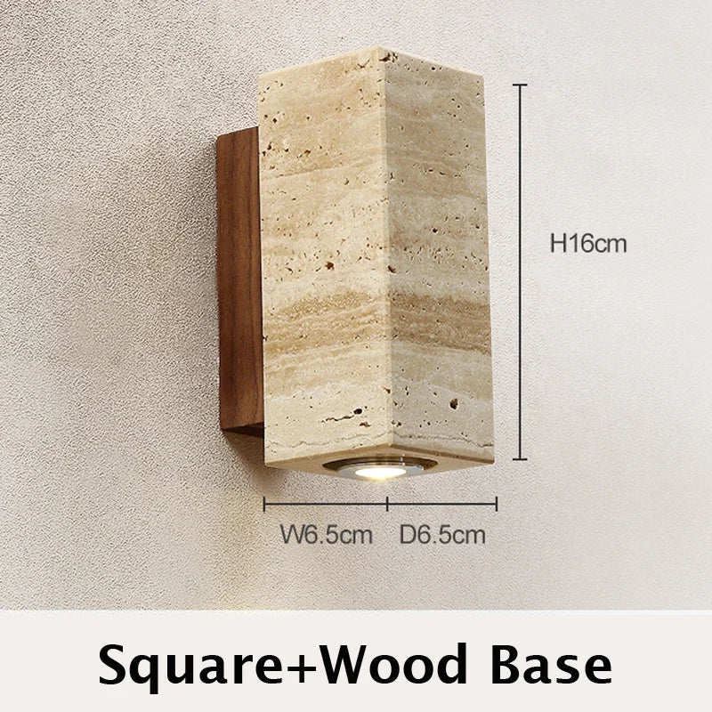 Wabi-Sabi Yellow Marble Wall Sconce