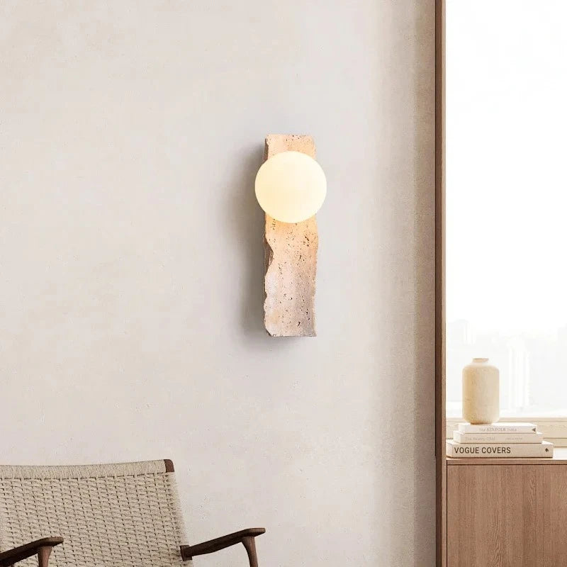 Rinako™ — Long Cave Stone Wall Sconce