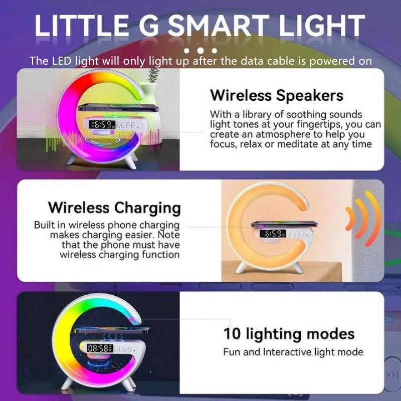 RGB Night Light Speaker & Charging Station