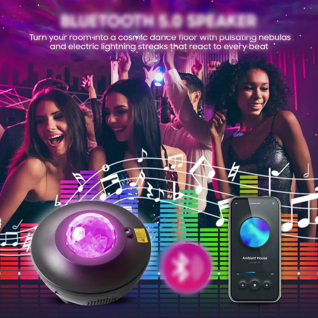 Starry Sky Galaxy Projector with Bluetooth Speaker