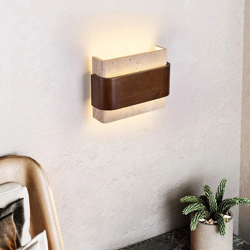 Up down glowing antique bedroom bedside Wabi Sabi style living room corridor staircase retro Song Dynasty aesthetic wall light