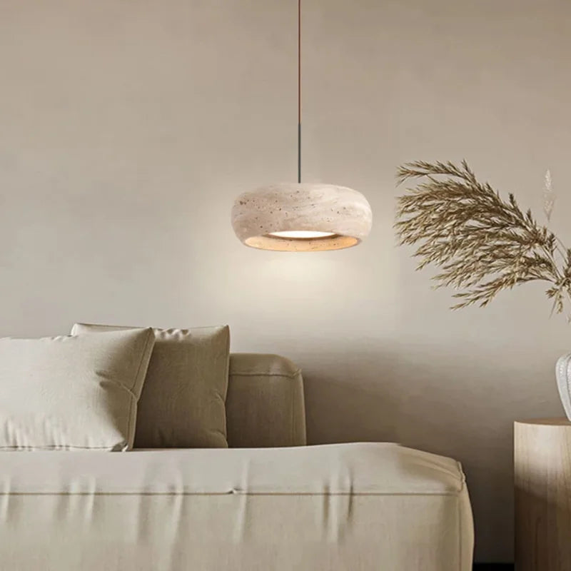 Modern Travertine LED Pendant Light