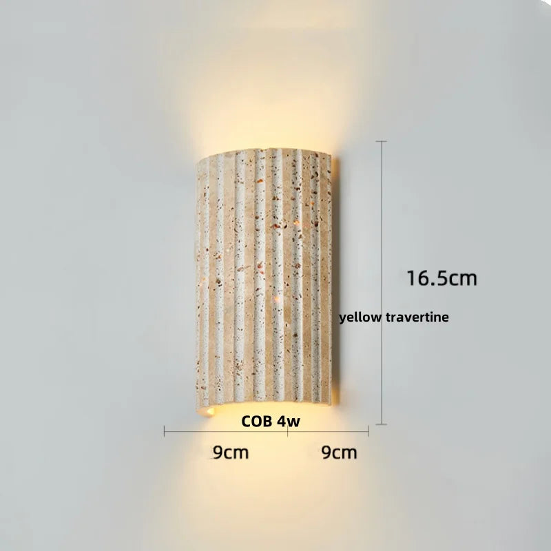 IWHD White Glass LED Wall Lamp Sconce Bedside Foyer Aisle Nordic Modern Yellow Cave Stone Creative Stair Light Fixture Lamparas