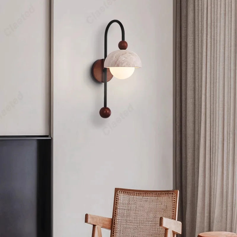 Creative Retro LED Yellow Hole Stone Lamp Living Room Corridor Corridor Bedroom Bedside Decorative Lighting Lamps