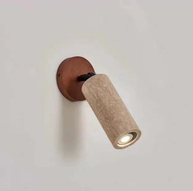 Retro Wall Light Wabi-sabi Wind LED with Spotlights Wall Lamp for Bedroom Aisle Corridor Stairs Natural Stone Home Decoration