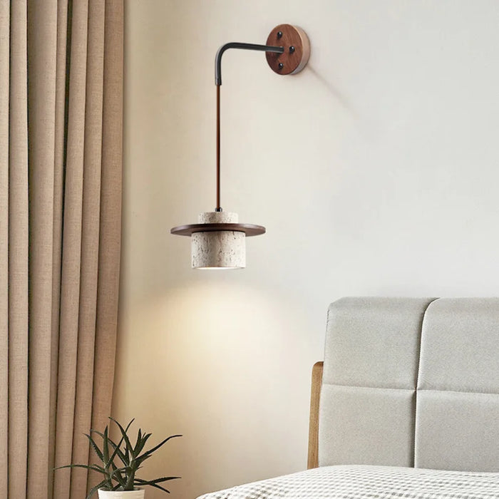 Wabi-sabi Bedroom Bedside Wall Lamp Designer Creative Atmosphere Retro Dining Room Study Living Room Wall Hanging Lights