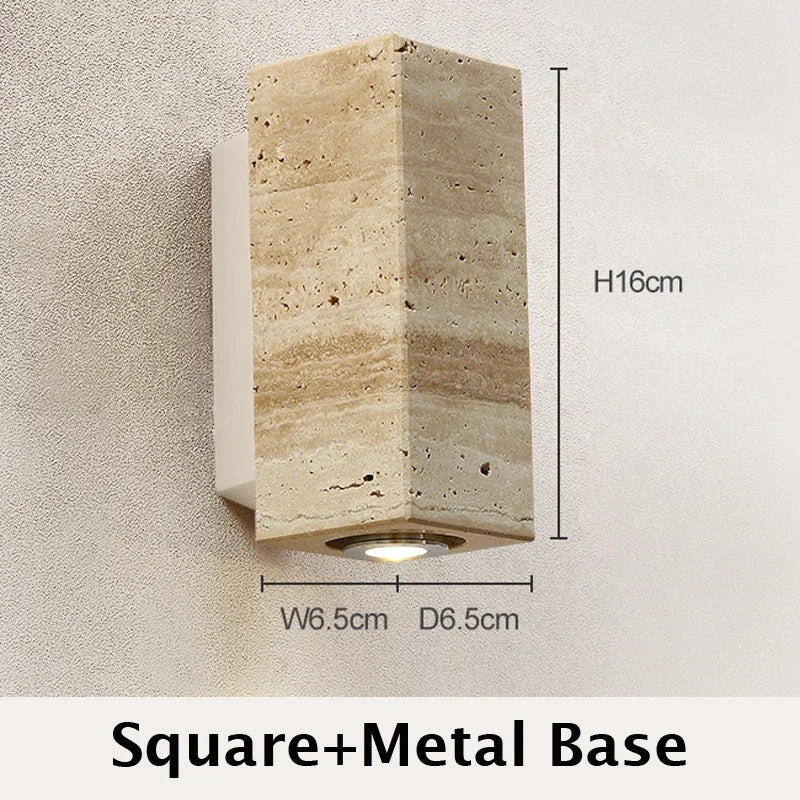 Wabi-Sabi Yellow Marble Wall Sconce
