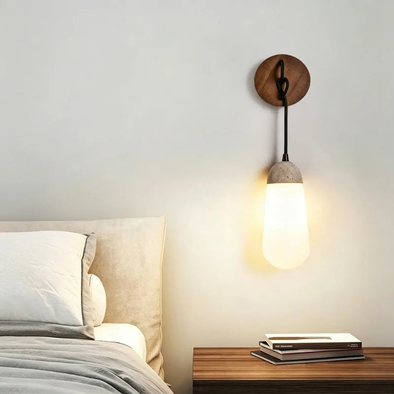 Simple Chinese style wall lamp, retro corridor, living room, bedroom wall lamp