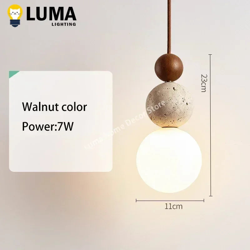 Luma Travertine Pendant Light