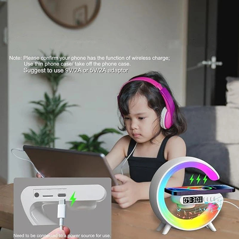 RGB Night Light Speaker & Charging Station