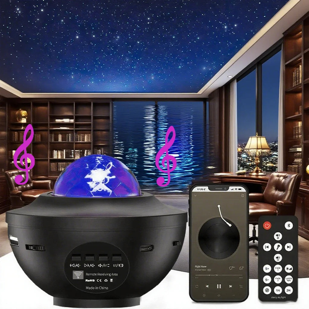 Starry Sky Galaxy Projector with Bluetooth Speaker