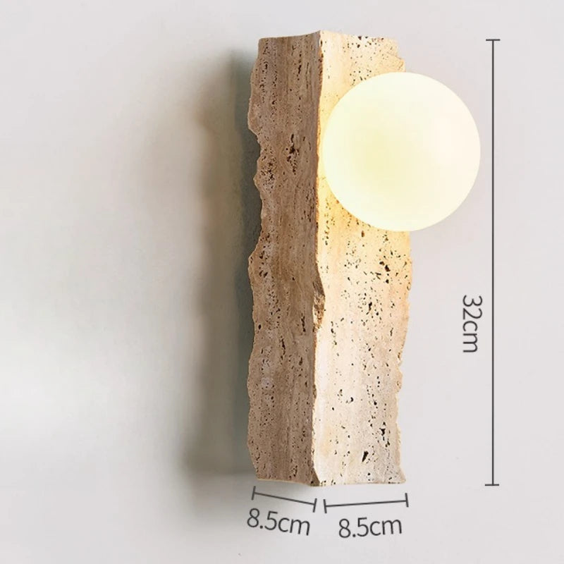 Rinako™ — Long Cave Stone Wall Sconce