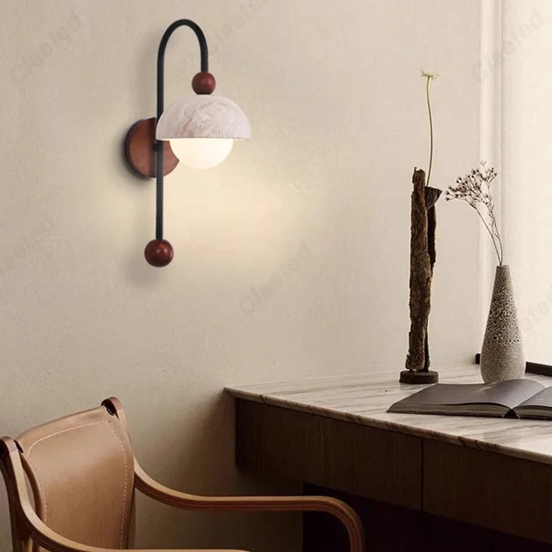 Creative Retro LED Yellow Hole Stone Lamp Living Room Corridor Corridor Bedroom Bedside Decorative Lighting Lamps
