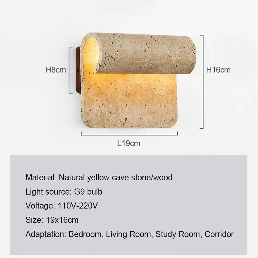 Bedroom Bedside Wall Lamp Yellow Cave Stone Wall Lamp Homestay Restaurant Hallway Staircase Living Room Atmosphere Wall Lights