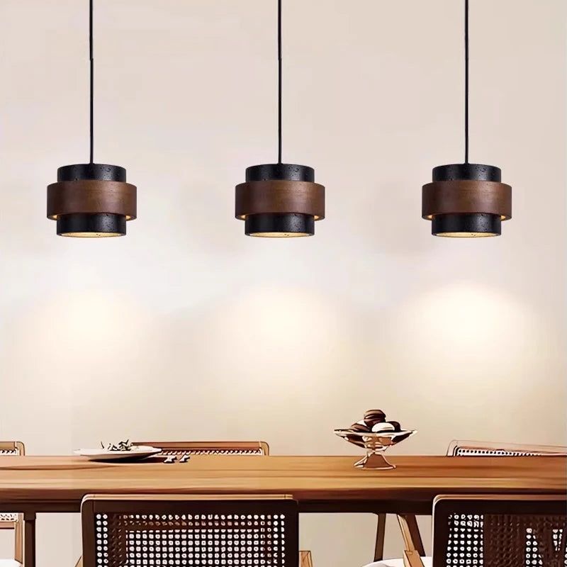 Nordic Minimalist Wabi Sabi Yellow Travertine Chandelier B&B Restaurant Bar Pendant Lights Home Dining Room Bedside Wall Light