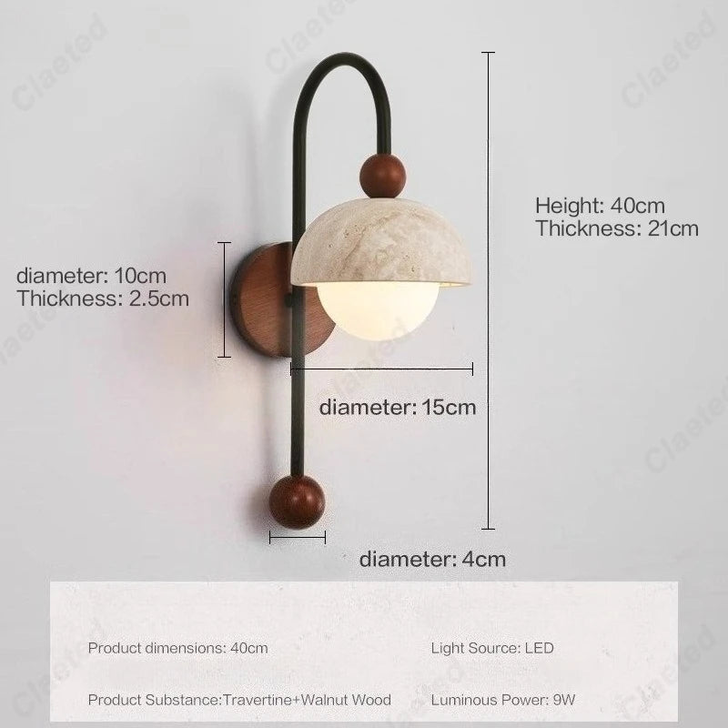 Creative Retro LED Yellow Hole Stone Lamp Living Room Corridor Corridor Bedroom Bedside Decorative Lighting Lamps